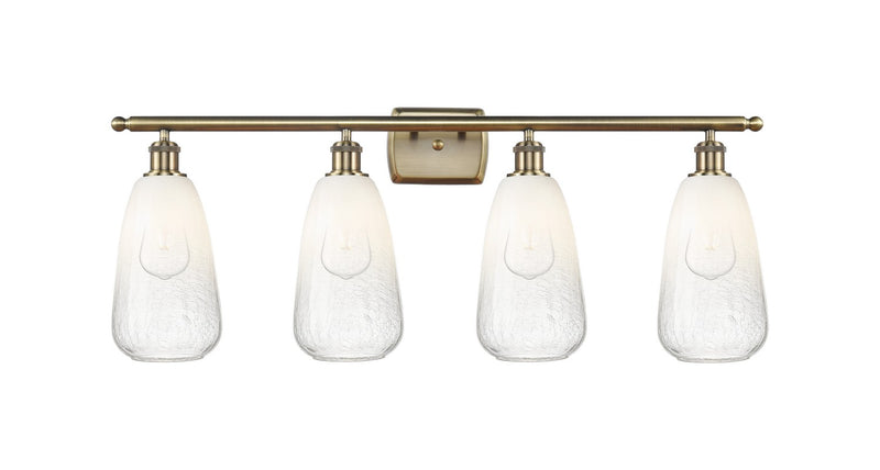 Innovations 516-4W-AB-G480-6OP Four Light Bath Vanity, Antique Brass