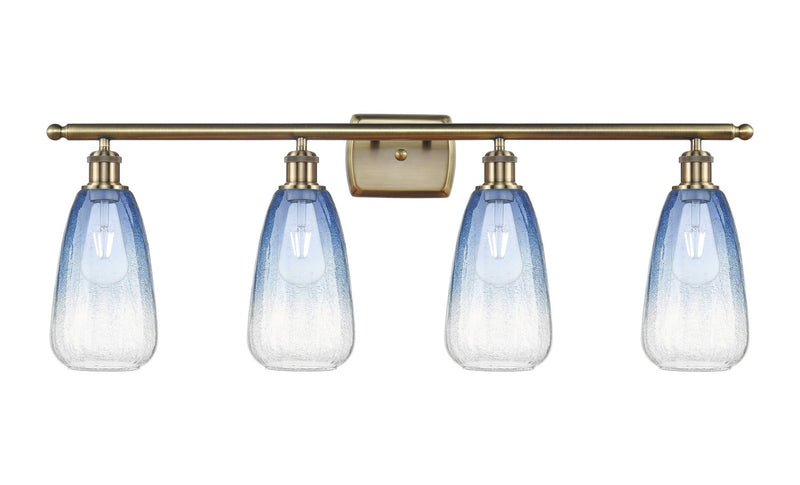 Innovations 516-4W-AB-G480-6SB Four Light Bath Vanity, Antique Brass