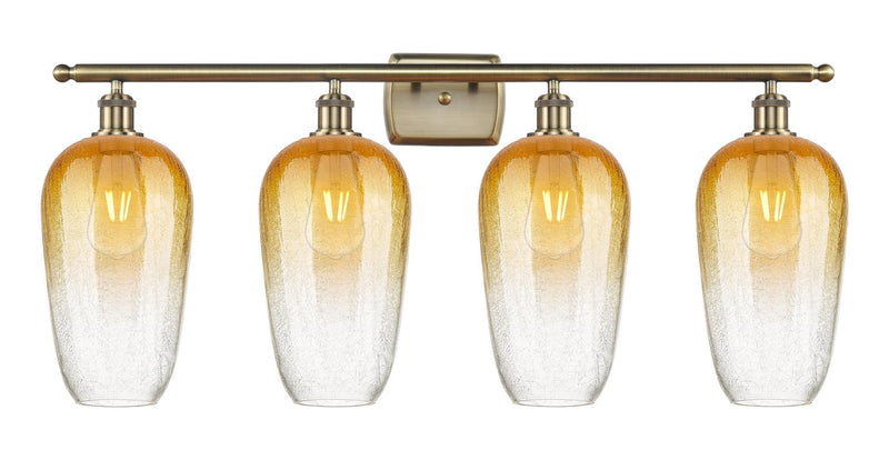 Innovations 516-4W-AB-G484-7AM Four Light Bath Vanity, Antique Brass