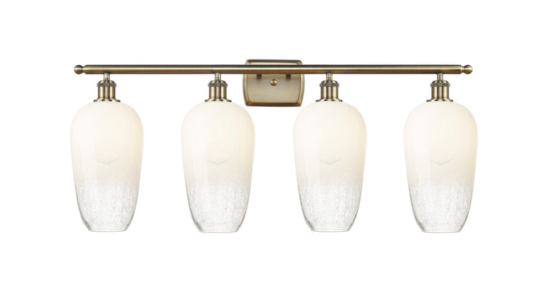 Innovations 516-4W-AB-G484-7OP Four Light Bath Vanity, Antique Brass