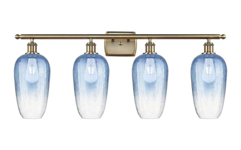 Innovations 516-4W-AB-G484-7SB Four Light Bath Vanity, Antique Brass