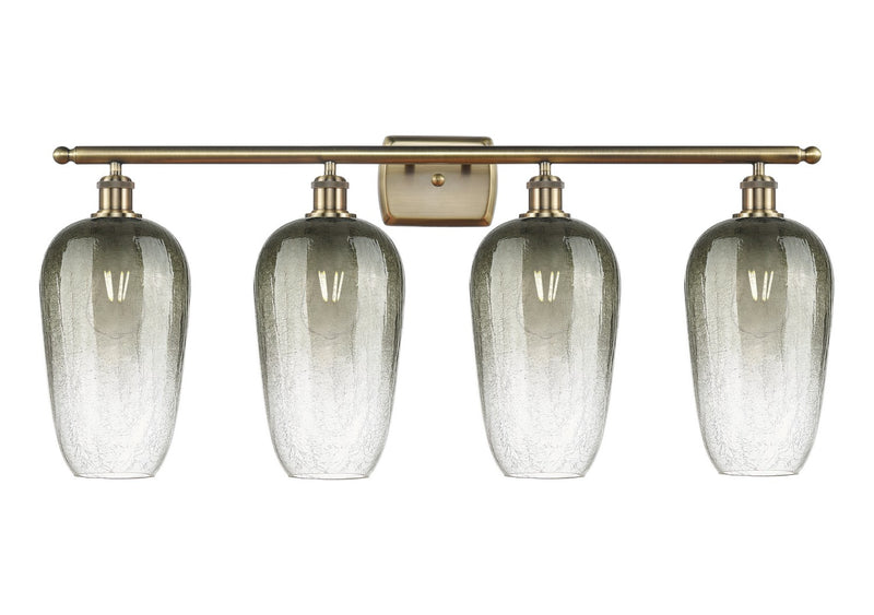 Innovations 516-4W-AB-G484-7SL Four Light Bath Vanity, Antique Brass