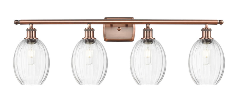 Innovations 516-4W-AC-G459-6CL Four Light Bath Vanity, Antique Copper