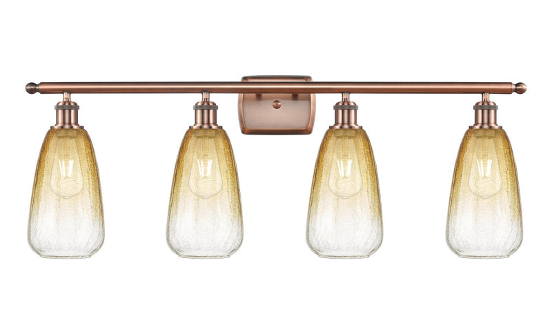 Innovations 516-4W-AC-G480-6AM Four Light Bath Vanity, Antique Copper