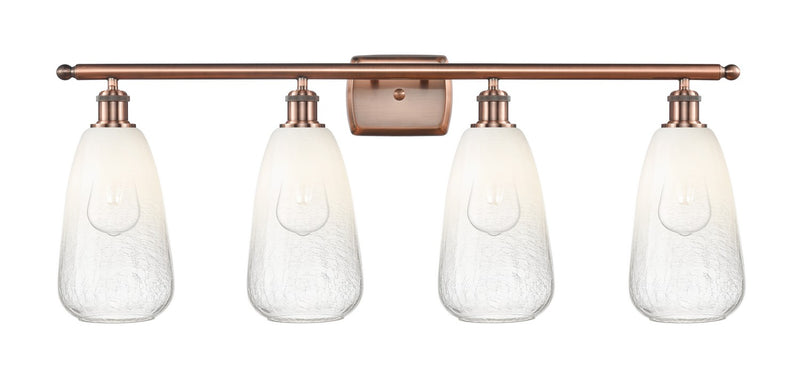 Innovations 516-4W-AC-G480-6OP Four Light Bath Vanity, Antique Copper