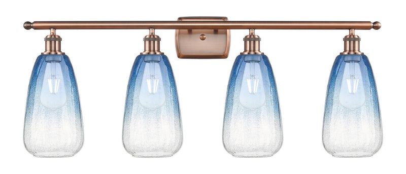 Innovations 516-4W-AC-G480-6SB Four Light Bath Vanity, Antique Copper