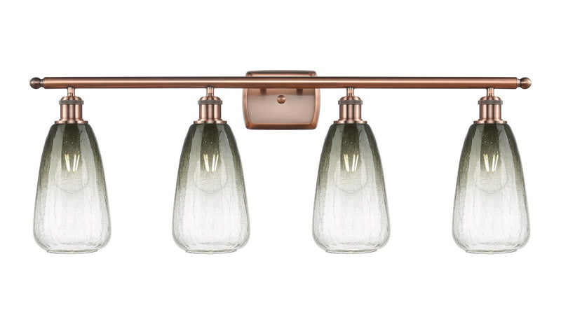 Innovations 516-4W-AC-G480-6SL Four Light Bath Vanity, Antique Copper