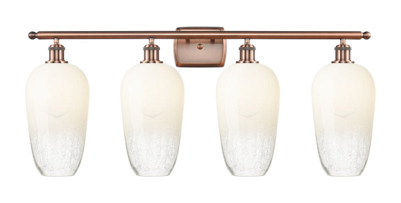 Innovations 516-4W-AC-G484-7OP Four Light Bath Vanity, Antique Copper