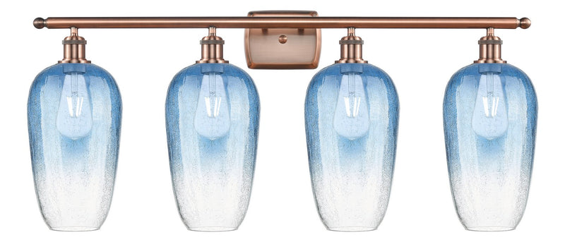 Innovations 516-4W-AC-G484-7SB Four Light Bath Vanity, Antique Copper