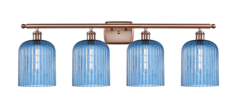 Innovations 516-4W-AC-G559-8BL Four Light Bath Vanity, Antique Copper