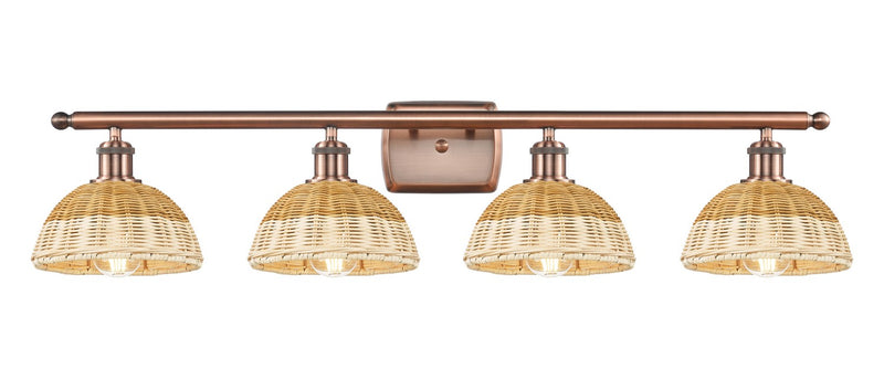 Innovations 516-4W-AC-NBD2-75-NAT Four Light Bath Vanity, Antique Copper