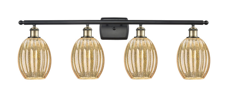 Innovations 516-4W-BAB-G459-6ME Four Light Bath Vanity, Black Antique Brass