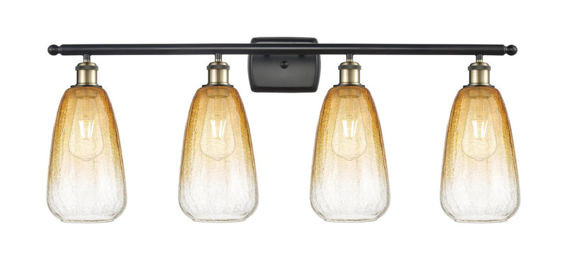 Innovations 516-4W-BAB-G480-6AM Four Light Bath Vanity, Black Antique Brass
