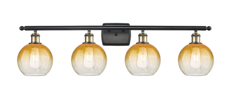 Innovations 516-4W-BAB-G483-8AM Four Light Bath Vanity, Black Antique Brass