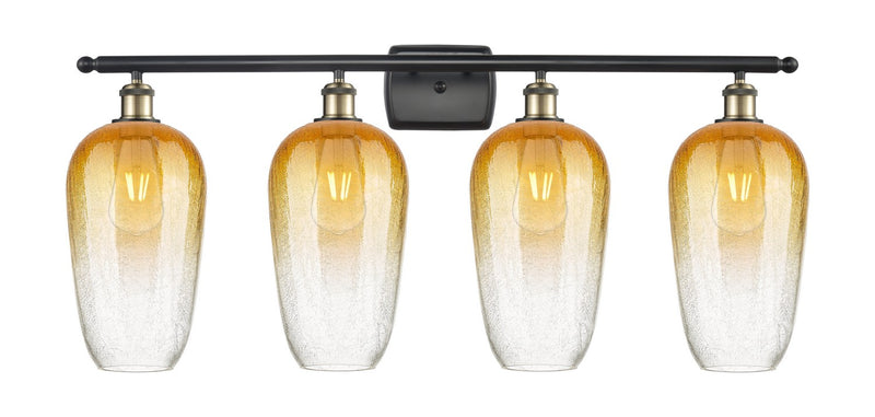 Innovations 516-4W-BAB-G484-7AM Four Light Bath Vanity, Black Antique Brass