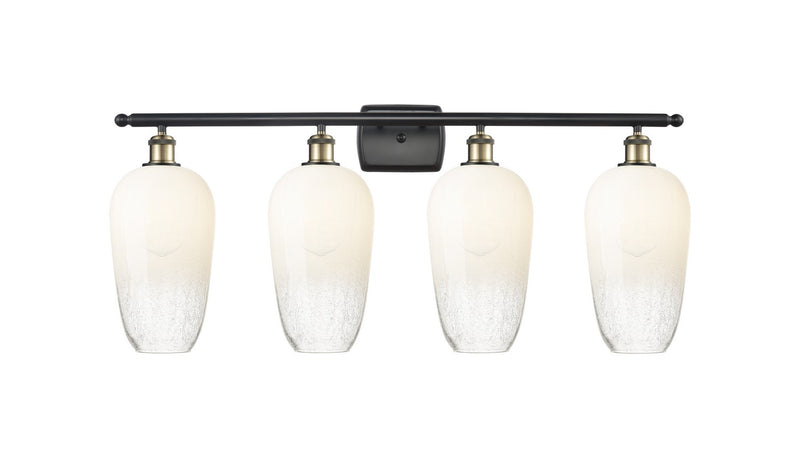 Innovations 516-4W-BAB-G484-7OP Four Light Bath Vanity, Black Antique Brass