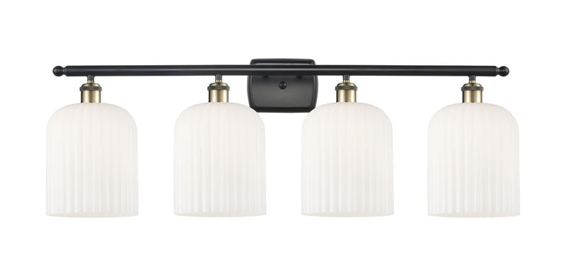 Innovations 516-4W-BAB-G559-8GWH Four Light Bath Vanity, Black Antique Brass