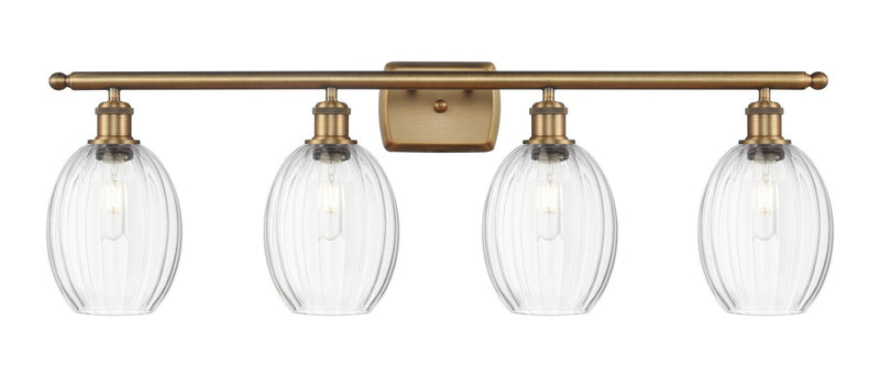Innovations 516-4W-BB-G459-6CL Four Light Bath Vanity, Brushed Brass