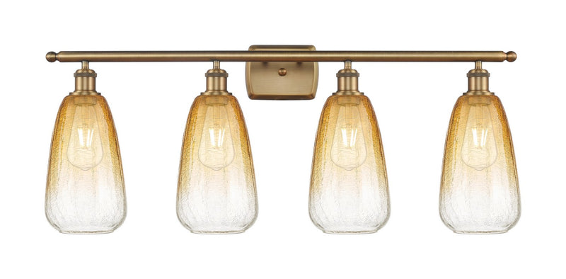 Innovations 516-4W-BB-G480-6AM Four Light Bath Vanity, Brushed Brass