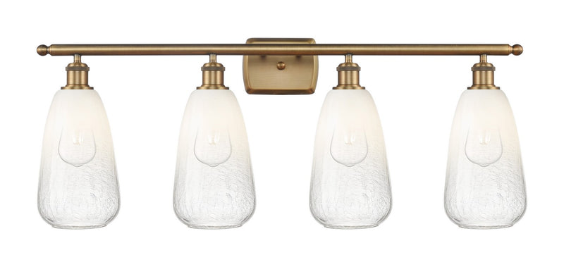 Innovations 516-4W-BB-G480-6OP Four Light Bath Vanity, Brushed Brass