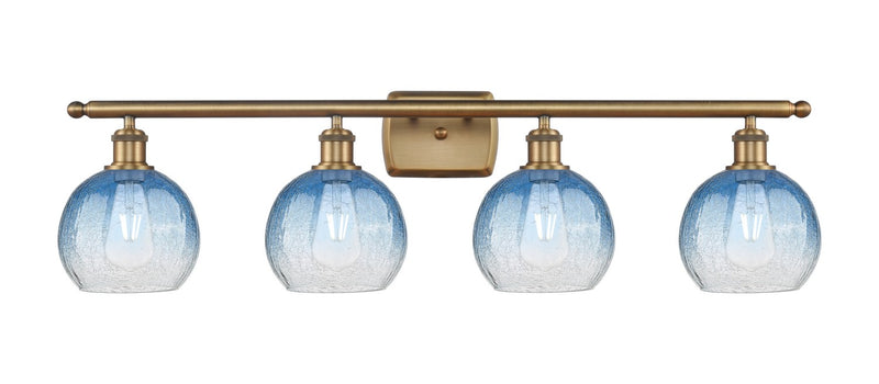 Innovations 516-4W-BB-G483-8SB Four Light Bath Vanity, Brushed Brass