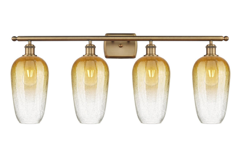 Innovations 516-4W-BB-G484-7AM Four Light Bath Vanity, Brushed Brass