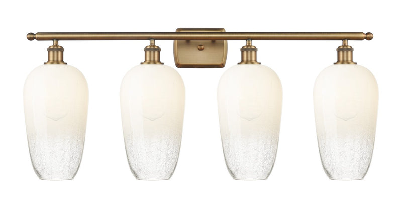 Innovations 516-4W-BB-G484-7OP Four Light Bath Vanity, Brushed Brass