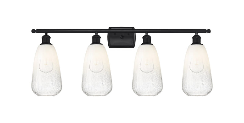 Innovations 516-4W-BK-G480-6OP Four Light Bath Vanity, Matte Black