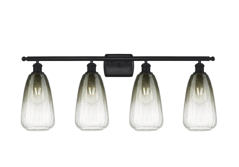 Innovations 516-4W-BK-G480-6SL Four Light Bath Vanity, Matte Black