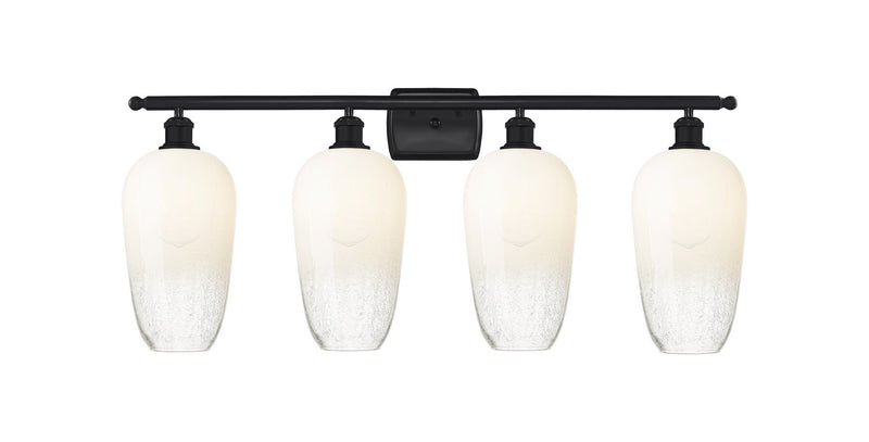 Innovations 516-4W-BK-G484-7OP Four Light Bath Vanity, Matte Black