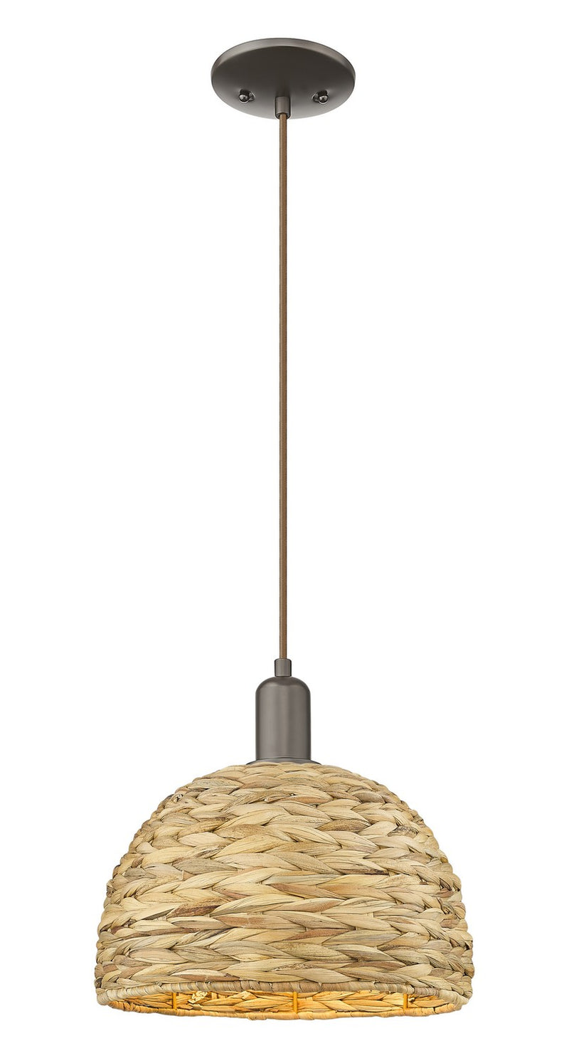 Innovations 716-1P-OB-RBD-12-NAT One Light Mini Pendant, Oil Rubbed Bronze