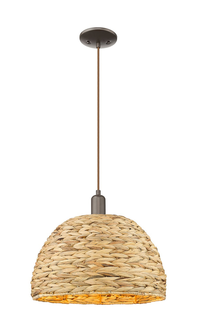 Innovations 716-1P-OB-RBD-16-NAT One Light Mini Pendant, Oil Rubbed Bronze