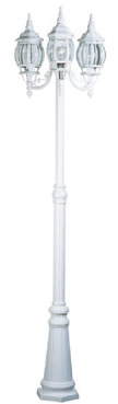 Artcraft AC8099WH Three Light Outdoor Post Mount, White