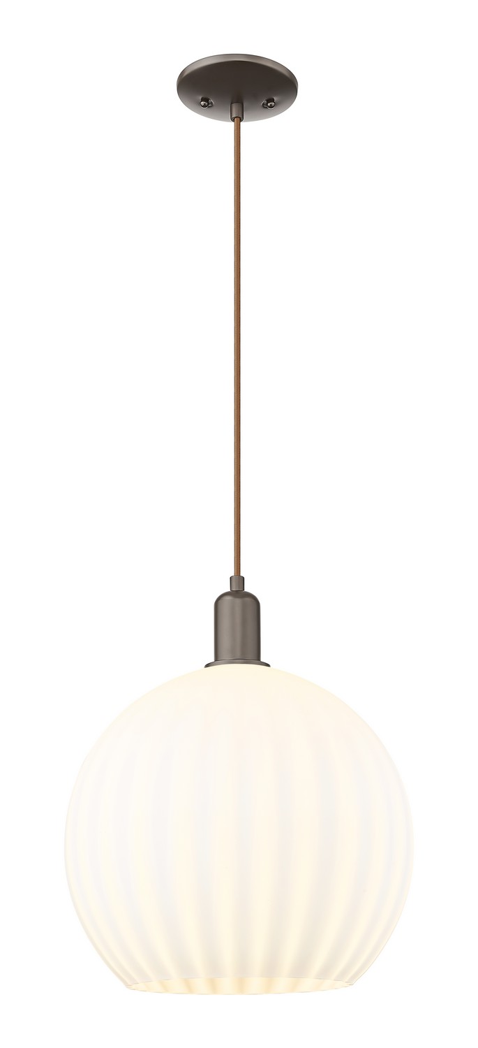 Innovations 716-1P-OB-G1217-14WV One Light Mini Pendant, Oil Rubbed Bronze