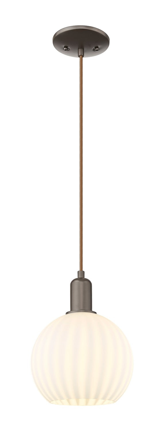 Innovations 716-1P-OB-G1217-8WV One Light Mini Pendant, Oil Rubbed Bronze