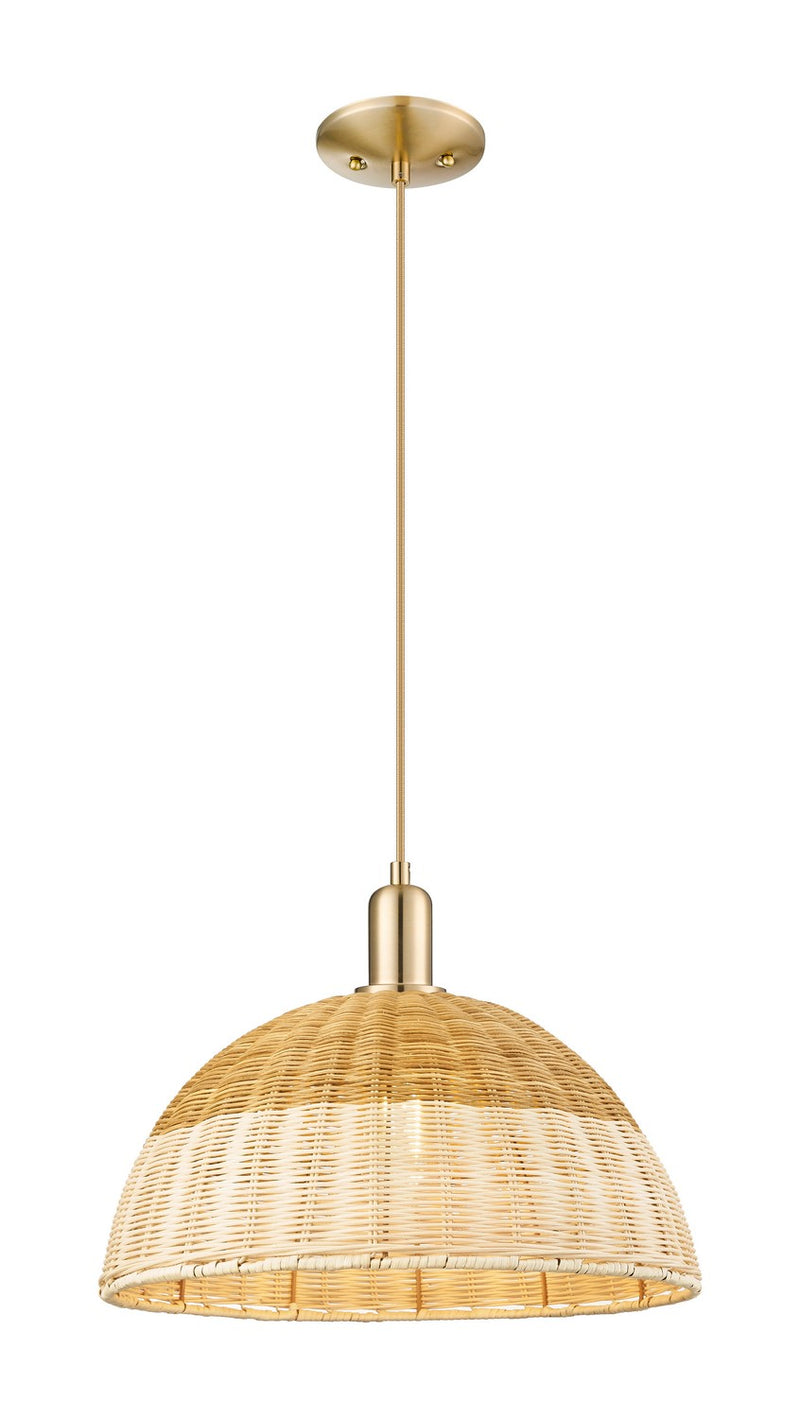 Innovations 716-1P-CB-NBD2-16-NAT One Light Mini Pendant, Champagne Bronze