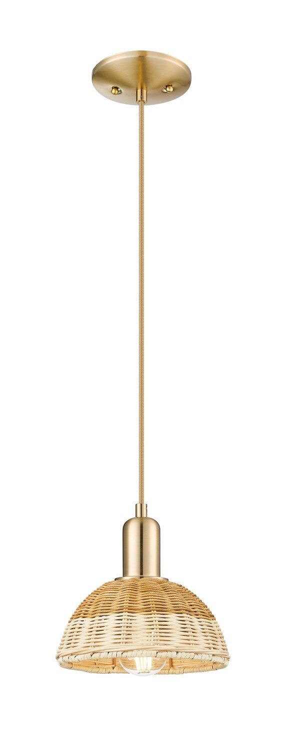 Innovations 716-1P-CB-NBD2-75-NAT One Light Mini Pendant, Champagne Bronze