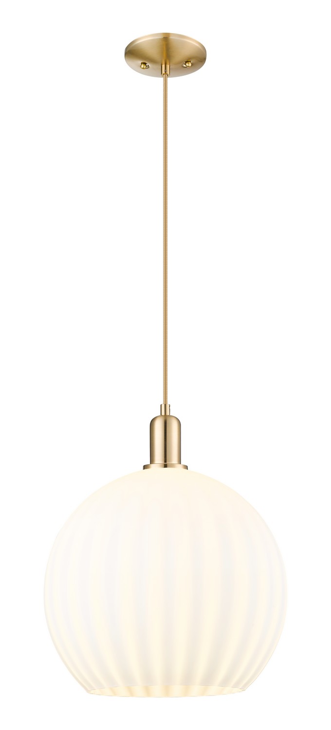 Innovations 716-1P-CB-G1217-14WV One Light Mini Pendant, Champagne Bronze