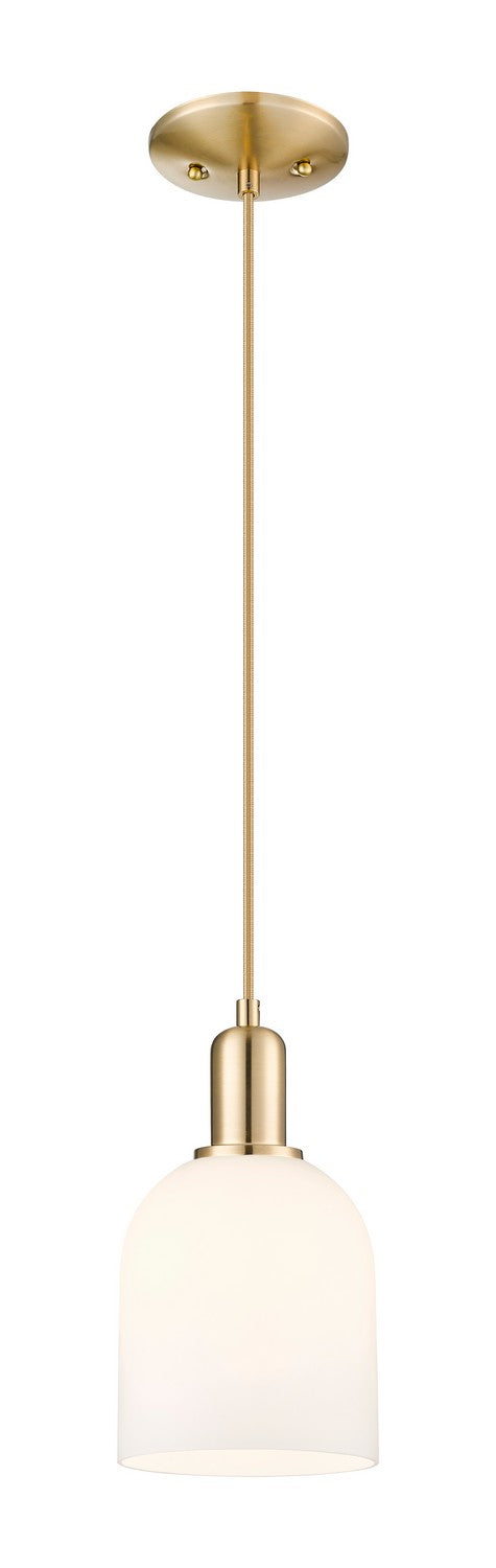 Innovations 716-1P-CB-G558-6GWH One Light Mini Pendant, Champagne Bronze