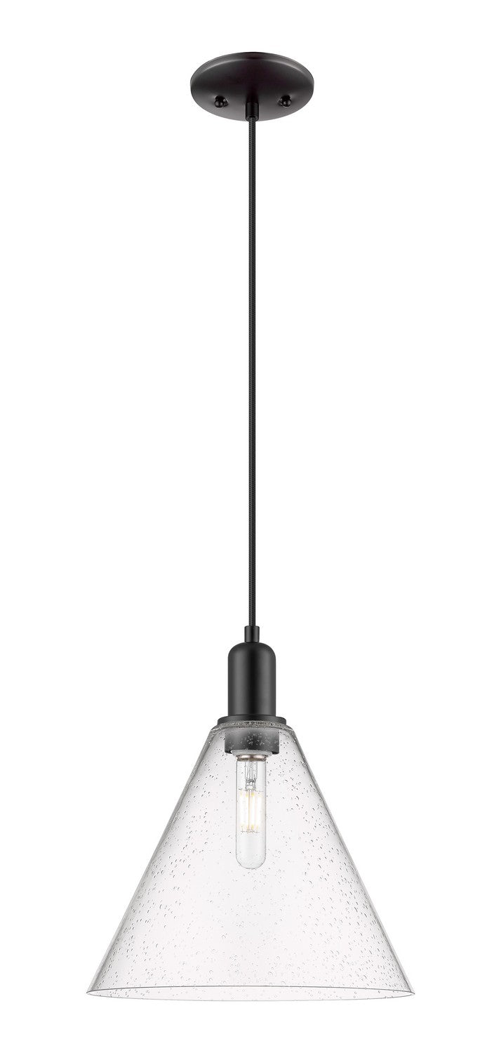 Innovations 716-1P-BK-GBC-124 One Light Mini Pendant, Matte Black