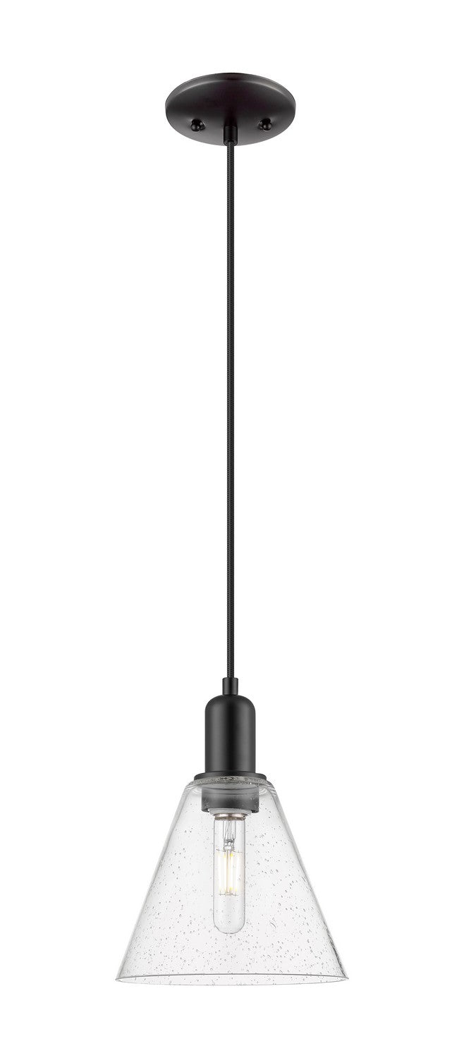 Innovations 716-1P-BK-GBC-84 One Light Mini Pendant, Matte Black