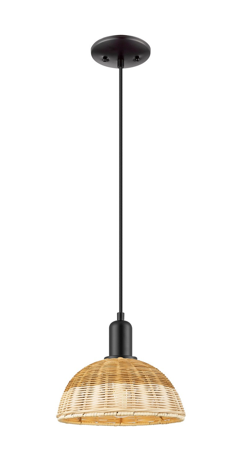 Innovations 716-1P-BK-NBD2-9-NAT One Light Mini Pendant, Matte Black