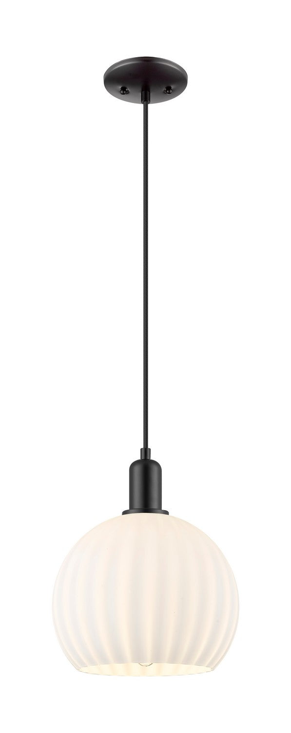 Innovations 716-1P-BK-G1217-10WV One Light Mini Pendant, Matte Black