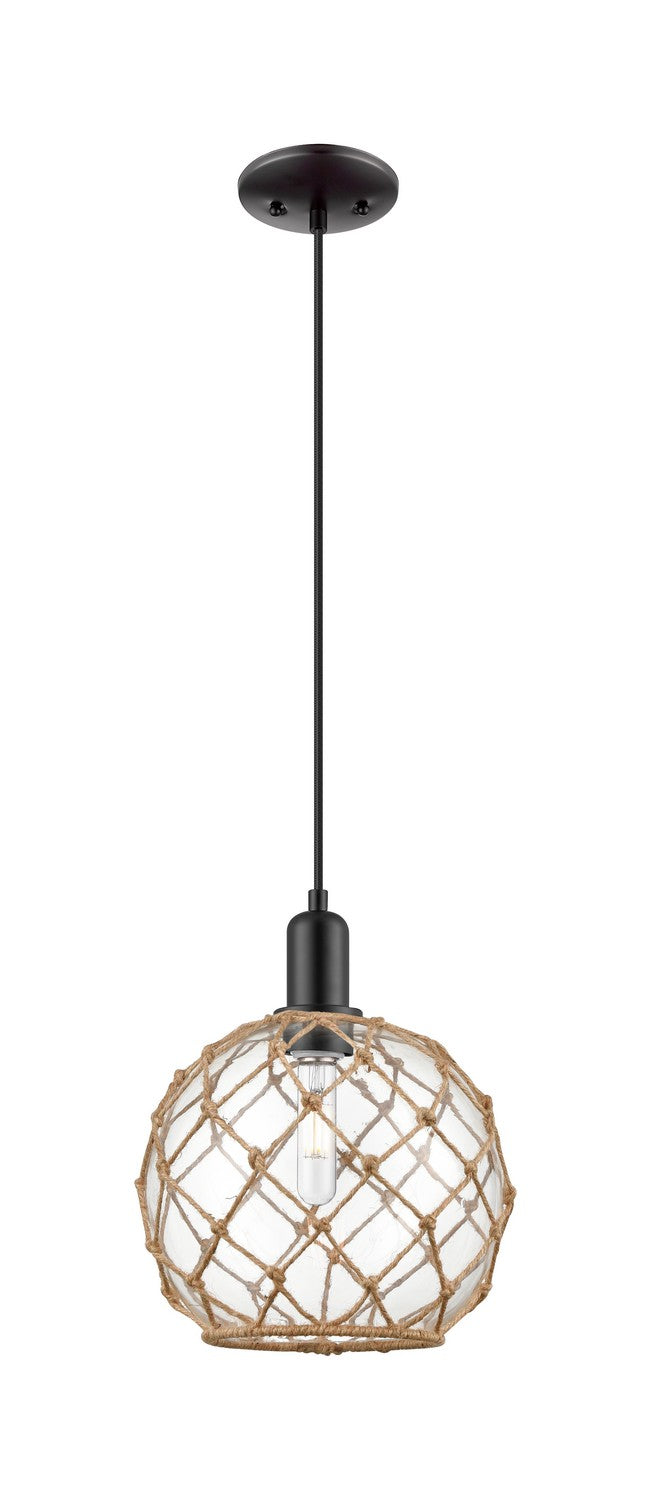 Innovations 716-1P-BK-G122-10RB One Light Mini Pendant, Matte Black