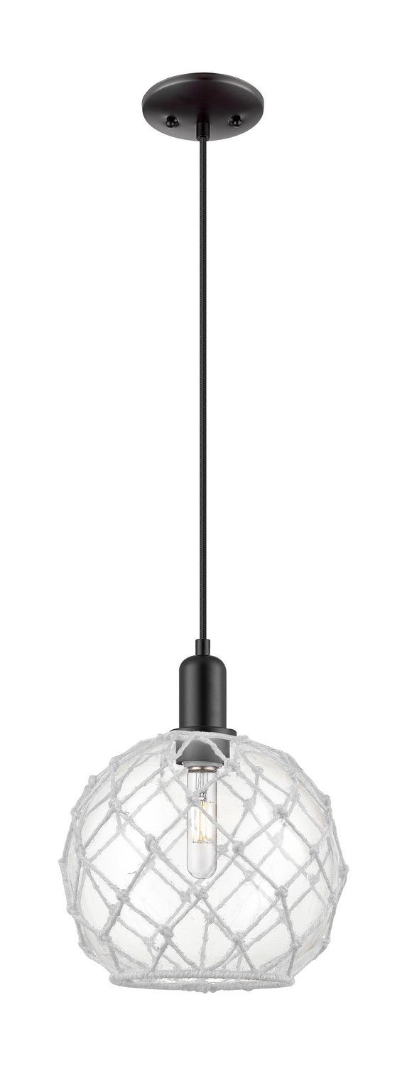 Innovations 716-1P-BK-G122-10RW One Light Mini Pendant, Matte Black