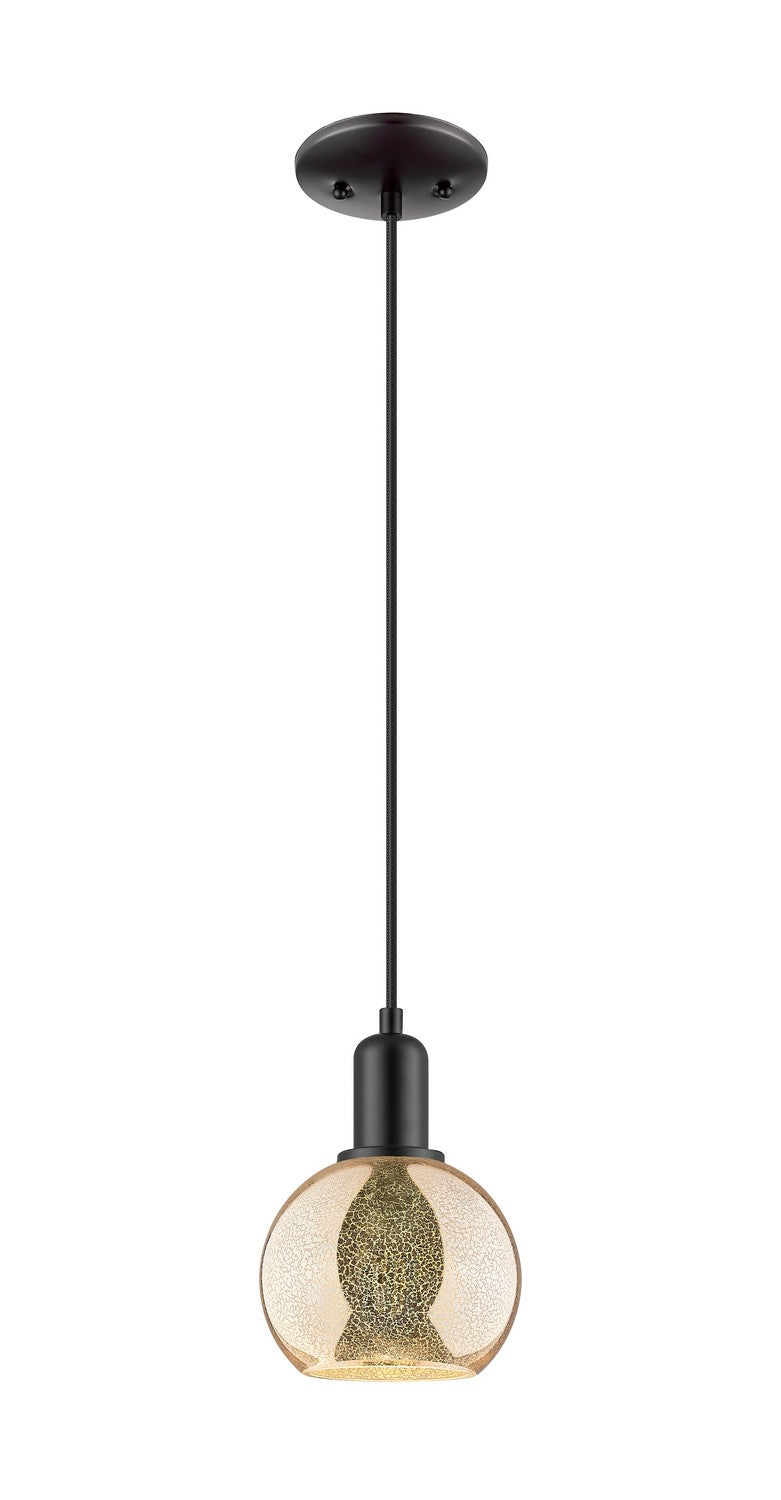 Innovations 716-1P-BK-G124-8 One Light Mini Pendant, Matte Black