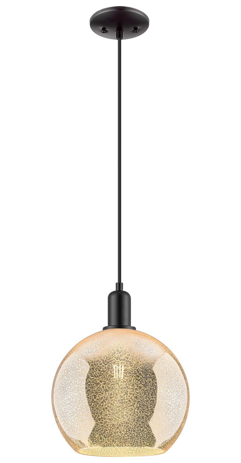 Innovations 716-1P-BK-G128-10 One Light Mini Pendant, Matte Black