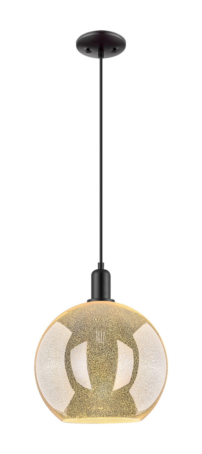 Innovations 716-1P-BK-G128-12 One Light Mini Pendant, Matte Black