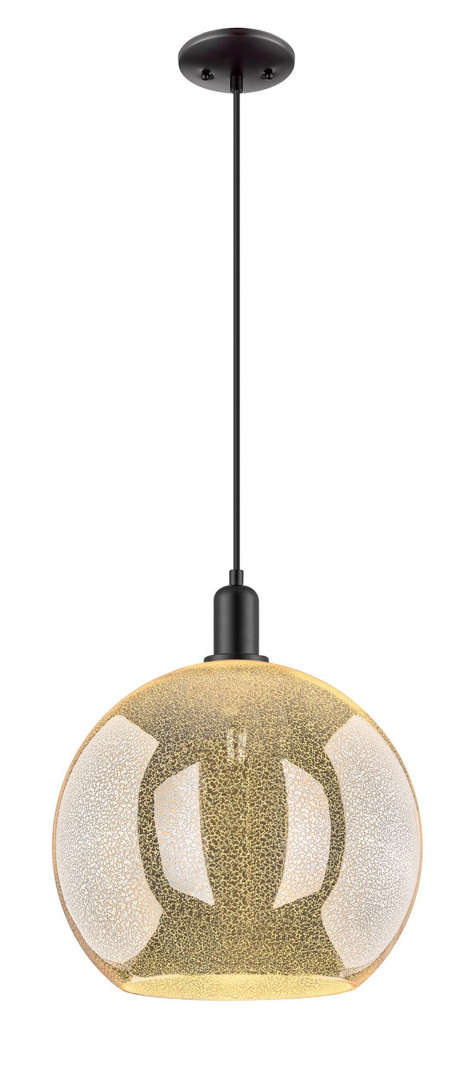 Innovations 716-1P-BK-G128-14 One Light Mini Pendant, Matte Black