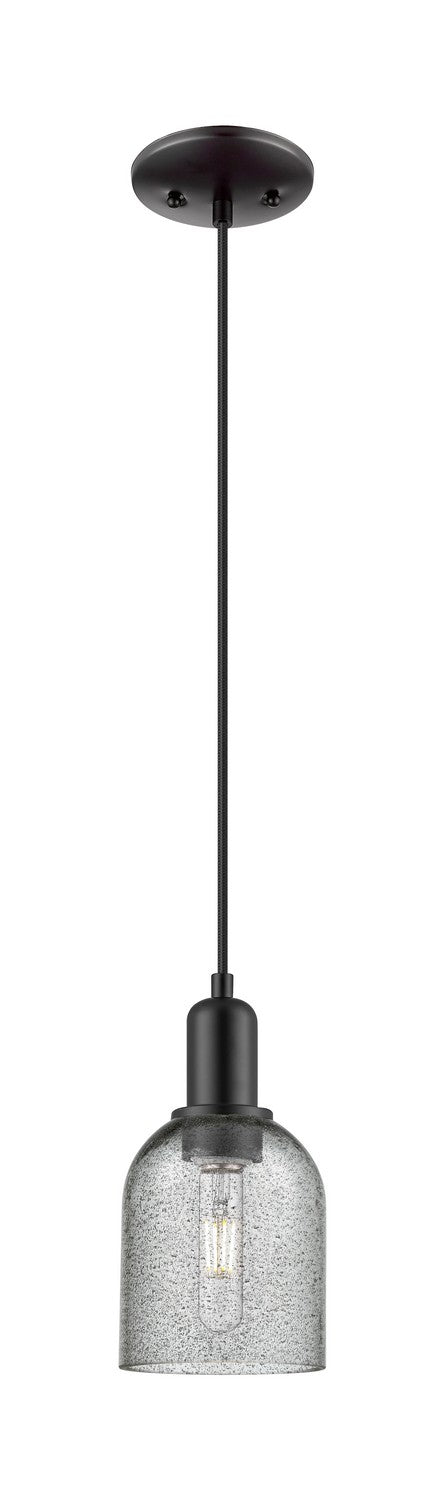 Innovations 716-1P-BK-G257 One Light Mini Pendant, Matte Black